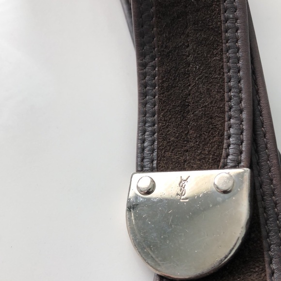 Vintage YSL brown suede shoulder bag. Good condition. - Picture 3 of 10